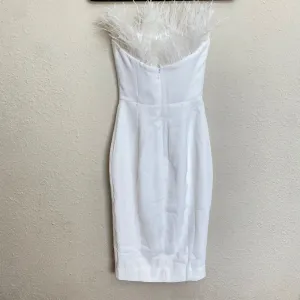 House of CB 'Bianca' White Feather Strapless‎ Dress NWOT size XS thumbnail 9