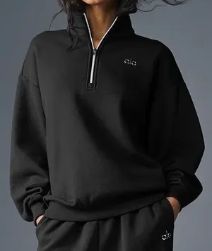 Alo Yoga Accolade 1/4 Zip Pullover Black M thumbnail 1