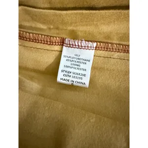 Vestique Camel Brown Vegan Faux Leather Belted Tiered Short Mini Skirt Small NWT thumbnail 8