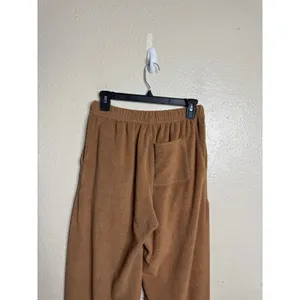 LESET Teddy Jogger size M French Terry Lounge Sweatpants Camel Brown thumbnail 8