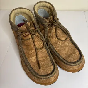 Twisted X Cork Leather Upper‎ Chukka Moc Boots Women's Size 7M thumbnail 1