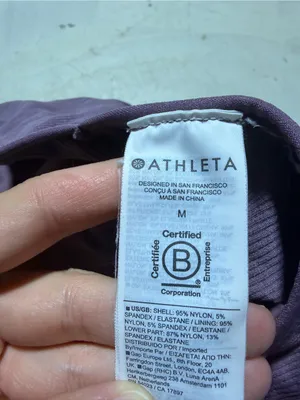 Athleta Women's Scoop Neck Ribbed Crop Tank purple medium thumbnail 4