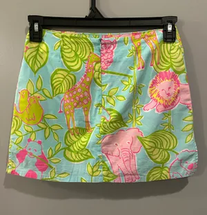 Lilly Pulitzer Vintage San Diego Zoo Animal Print Skort thumbnail 2