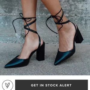 lulus lace up black pump heels thumbnail 4
