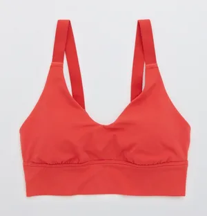 Aerie offline twist back padded red sports bra thumbnail 1