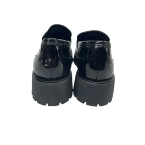Steve Madden Lando Black Leather Slip On Toe Chunky Platform Loafers Shoes 8M thumbnail 3