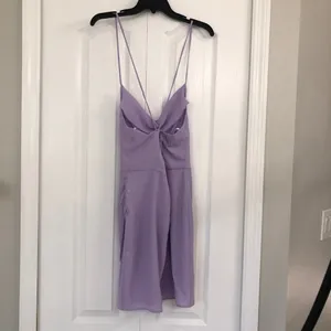 B Darlin Womens Spaghetti strap criss cross back mini dress purple 5/6 y2k fairy thumbnail 3