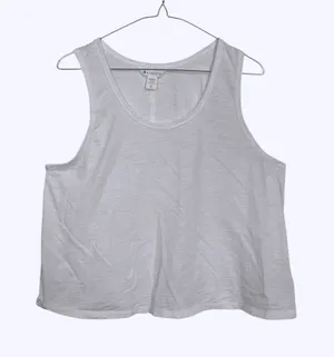 Athleta White Cotton Tank Top Womens Size XL‎ Lightweight Basic Casual thumbnail 1