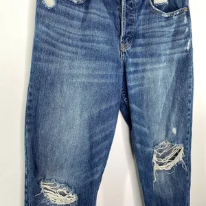 Abercrombie Dark Wash Distressed Button‎ Fly Mom Denim Jeans Womens Size 4/27 thumbnail 3