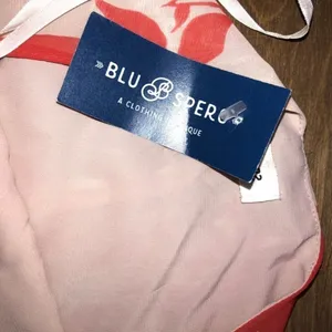 Sugar + L!ps size small pink & red floral halter Dress thumbnail 8