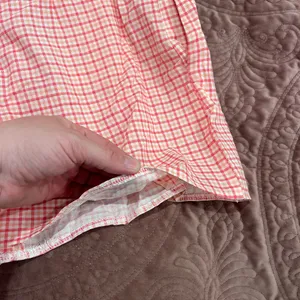Handmade Pink Plaid Two-Piece Set - Button Front Shorts & Vest thumbnail 4