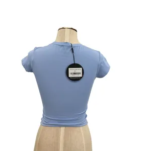 White Fox Boutique Archive 6.0‎ Baby Tee Sky Blue Shirt Short Sleeve Size XXS thumbnail 8