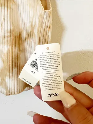Aerie Ribbed High Neck Tie-Dye Tank Top - Beige/Cream thumbnail 6