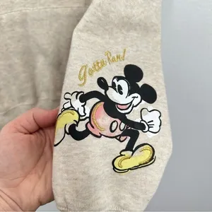 Disney Cream Mickey & Minnie‎ "Places to Go, Friends to See" Sweatshirt Hoodie S thumbnail 4