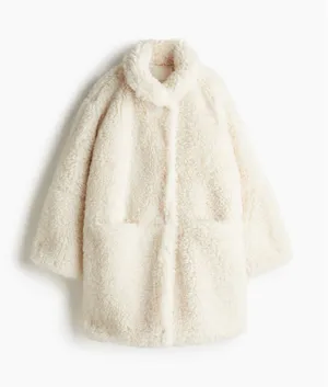 Fluffy Forever 21 Coat Faux Fur Winter Teddy thumbnail 1