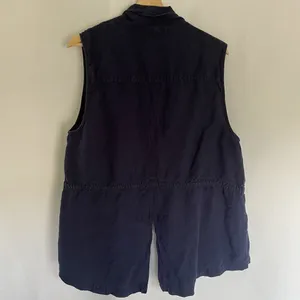 Torrid‎ linen rayon women's blue denim vest pockets size large casual comfort thumbnail 10