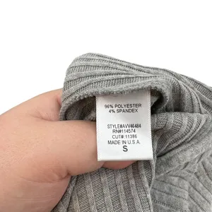 Anthropologie‎ Ro & De Rib Tunic Tank Top Sleeveless Turtleneck Gray Size Small thumbnail 16