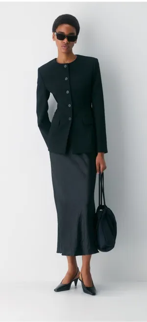 Aritzia Babaton Black Slip Maxi Dress thumbnail 1