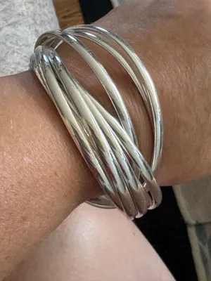Silver bangle bracelet set NWOT thumbnail 1