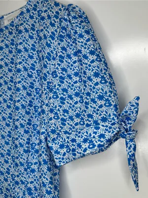 Tuckernuck Hyacinth House Blue Ditsy Floral Puff Sleeve Mini Dress Large thumbnail 8