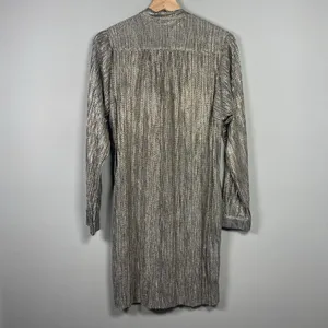 Anthropologie X Sabina Musayev Dress‎ Size M Eugine Gold Gray Accordian Tie Date thumbnail 5