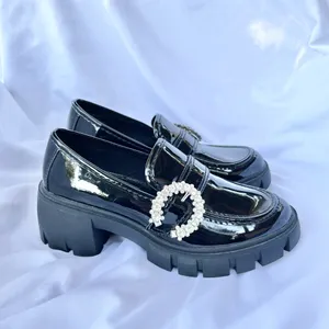 Steve Madden | Hailey Embellished Buckle Shoe In Black Patent Loafer Size 5.5 thumbnail 7