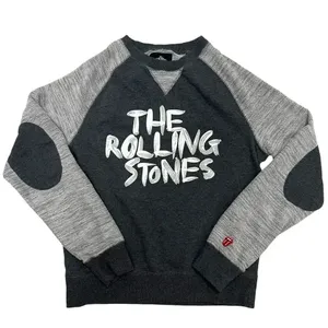 The Rolling Stones Script Tongue Logo Crew Neck Sweatshirt Gray 50 Years Tour S thumbnail 10