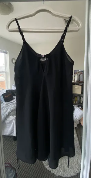 Blanche Vintage Black Slip dress Size L thumbnail 1