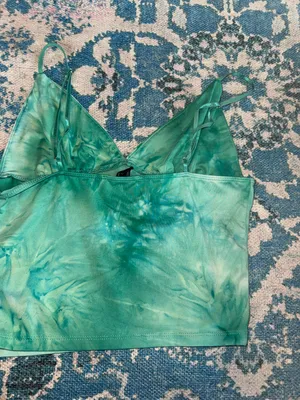 Forever 21 Green And Teal Tye Dye Tank thumbnail 2