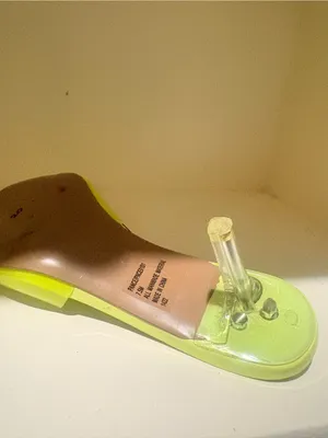 Steve Madden Neon Lime Slide Mules thumbnail 6