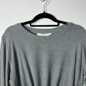 ASTR the label front‎ tie long sleeve gray top women’s size small thumbnail 2