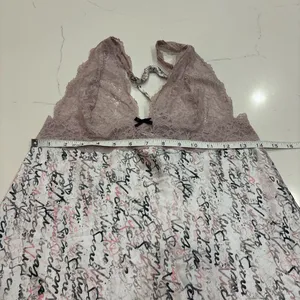 Victoria's Secret Lace Trim Chemise - Pink and Black size M thumbnail 8