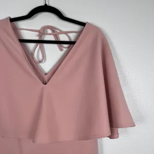 ASOS Women's Midi Dress Cape Overlay Pink Sz 6 NWT thumbnail 2