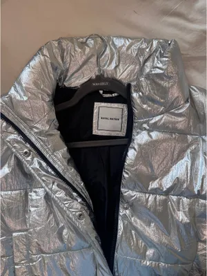 Silver Puffer Jacket Royal Matrix Size L thumbnail 3