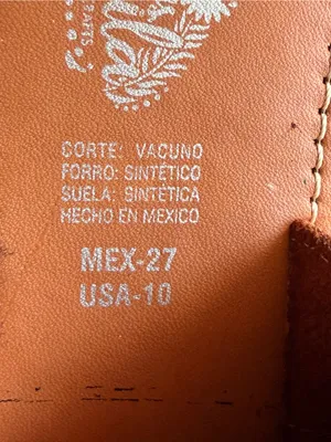 Artesanias Camila Huarache tooled Leather sandal Boho Hippie VTG Mexican style thumbnail 5