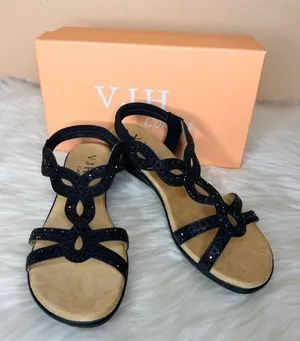 VJH Confort Rhinestone Sandals Size 7.5 Black thumbnail 1