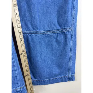 Wild Fable Women’s Mid Rise Baggy Cargo Jeans Blue Denim Wide Leg Utility Size 2 thumbnail 9
