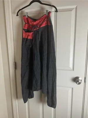 Harempants Charcoal Gray Hill Tribe Harem Pants - Boho Yoga Festival thumbnail 2
