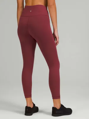 Lululemon Wunder Train High-Rise Tight 25” Mulled Wine Everlux Leggings Size‎ 8 thumbnail 2