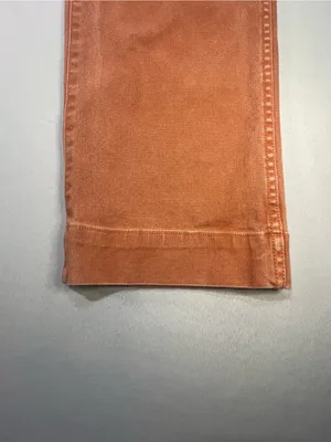 Madewell Emmett Wide Leg Crop Rust Orange Canvas High Rise Pants Size 25 thumbnail 3