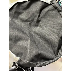 PINK Victoria's Secret Cinch Drawstring Large Back Pack Black/Silver NWOT thumbnail 13