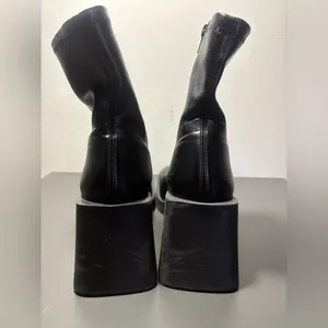 JUSTINE CLENQUET Lucy Black Vegan Leather Sock Boots thumbnail 5