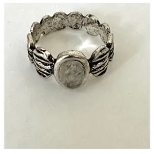 Silver tone clear stone ring thumbnail 7