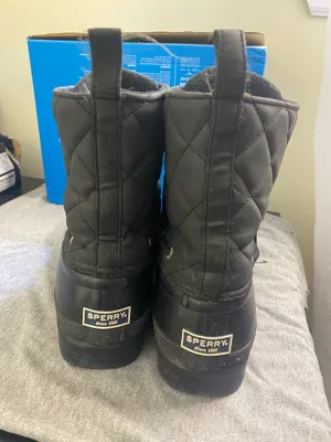 Sperry Gosling Duck Boot Women's Black Quilted Waterproof Fleece Lined Size 9 thumbnail 4