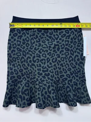 NWT Aqua Animal Print Jacquard Knit Skirt NWT size large thumbnail 3
