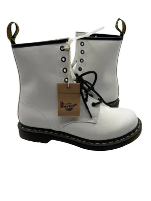 Dr. Martens Women 11 Unisex Genuine AirWair Leather Style 101 YS White Boots thumbnail 5