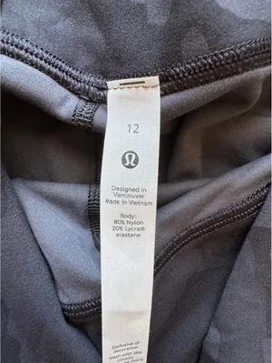 Lululemon Align High Rise 28” Heritage 365 Camo Deep Coal Black Size 12 NWT thumbnail 6