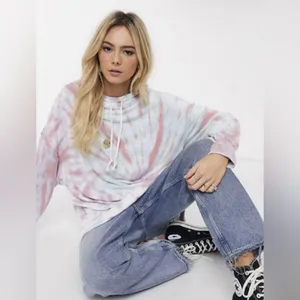 We The Free Pink & White Tie-Dye Pullover Hoodie thumbnail 3