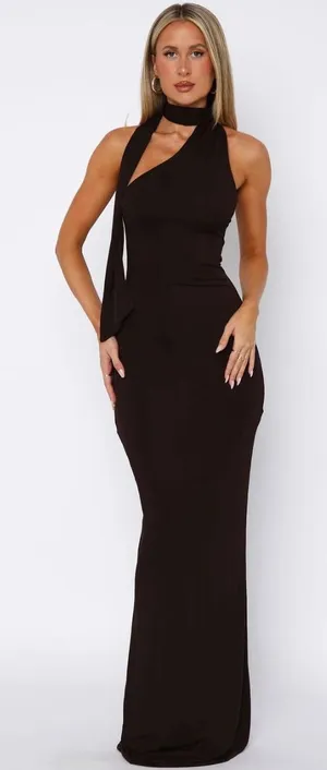 White Fox Boutique Maxi Dress Brown thumbnail 1