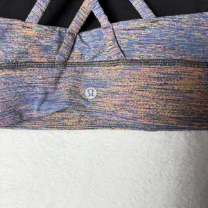 Lululemon Energy Bra High Neck LL Spectral Fusion Jacquard Red Teal Size 10 thumbnail 4